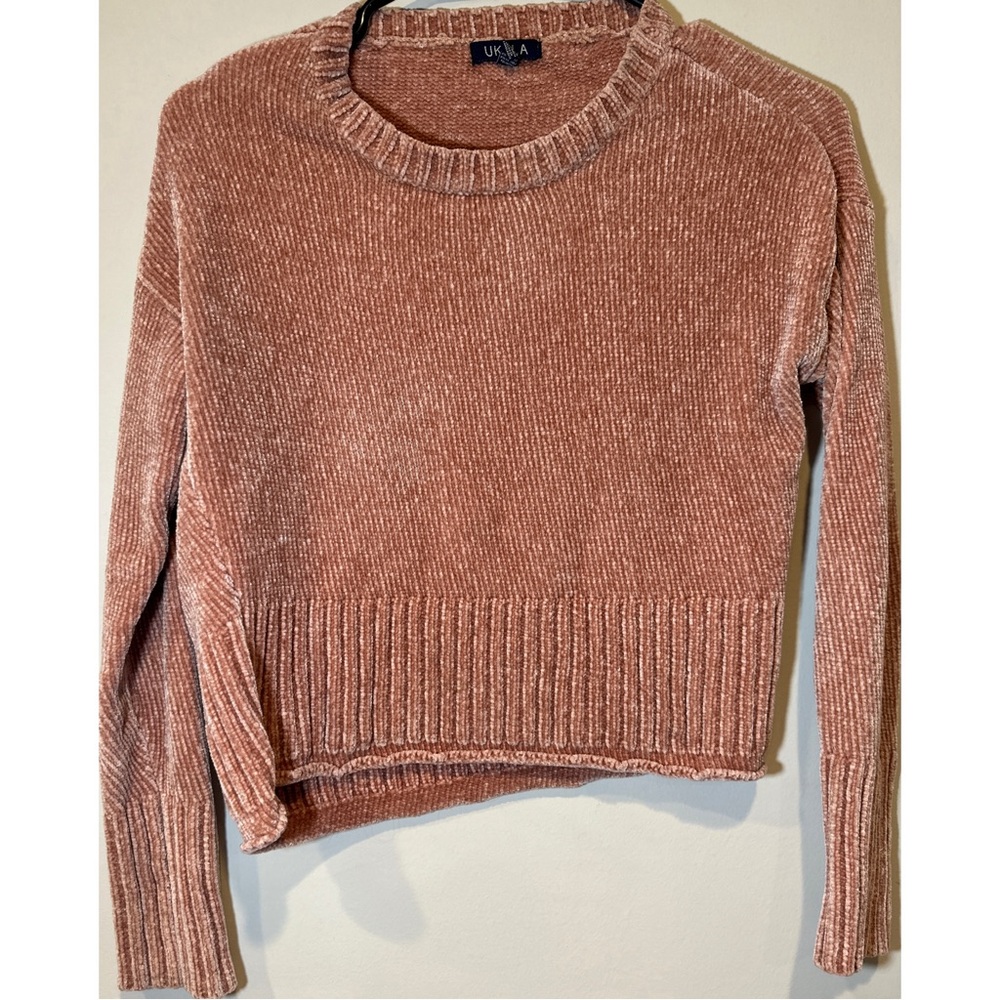 Forever 21 UK2LA Salmon Pink Cropped Sweater